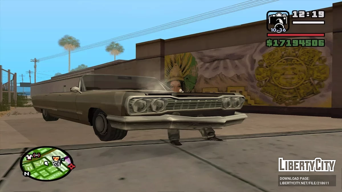 Си-Джей ремонтирует автомобиль / GTA San Andreas
