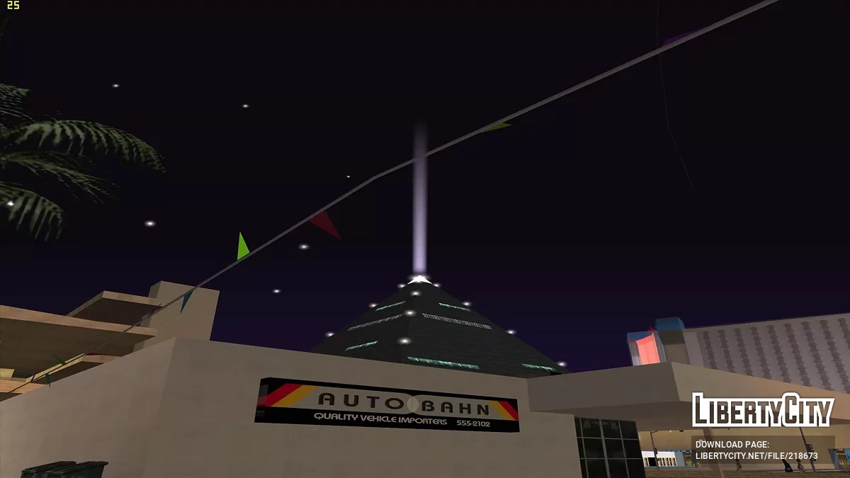 Стильный луч из Отеля Luxor (Camel's Toe) / GTA San Andreas