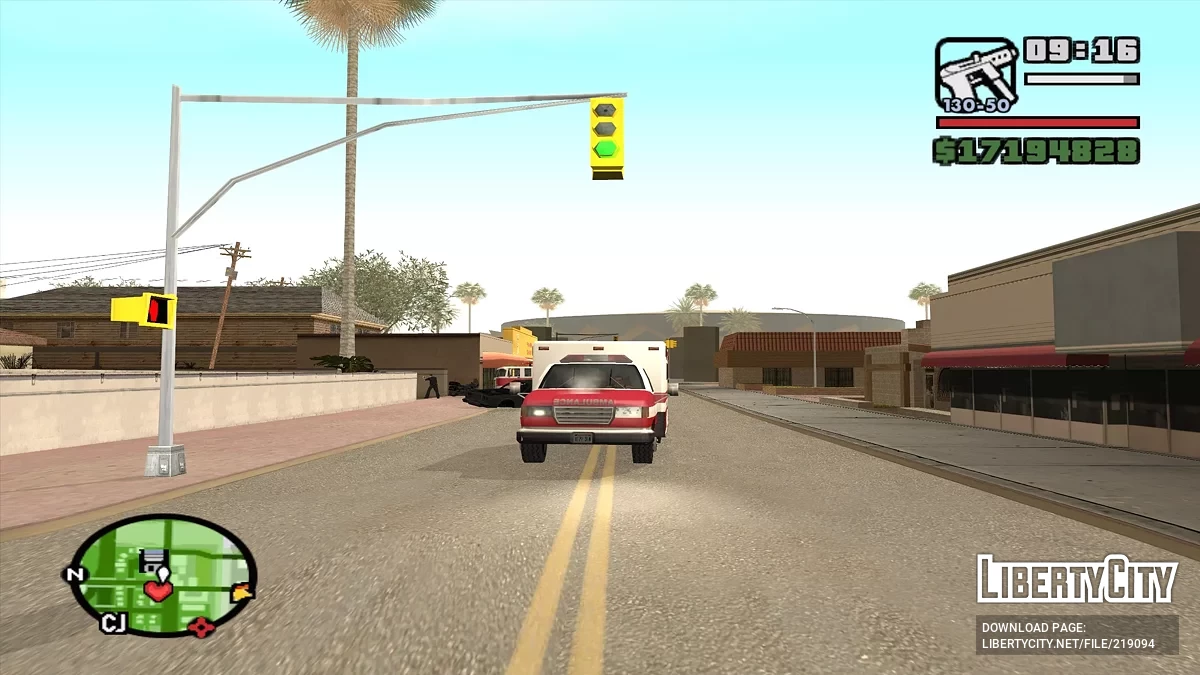 Стробоскоп на служебных авто / GTA San Andreas