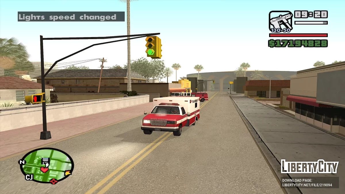Стробоскоп на служебных авто / GTA San Andreas