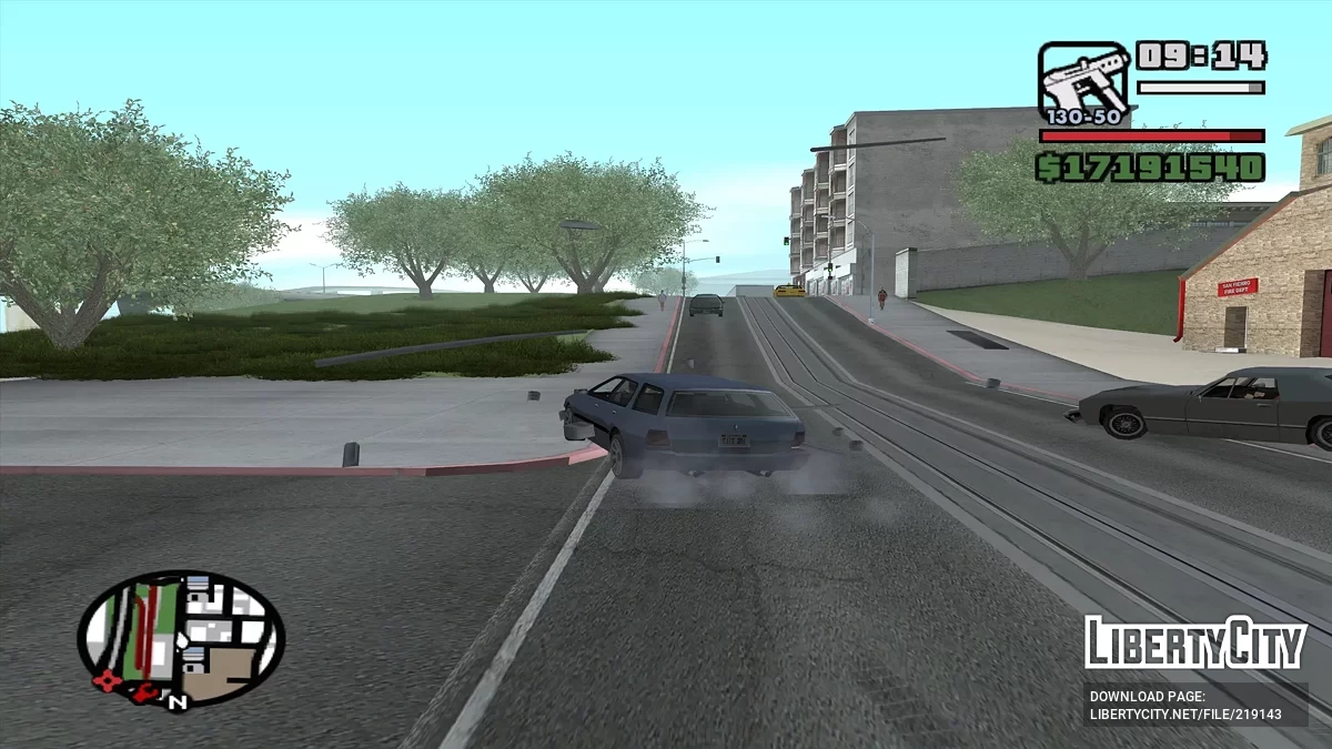 Урон при столкновении автомобиля / GTA San Andreas