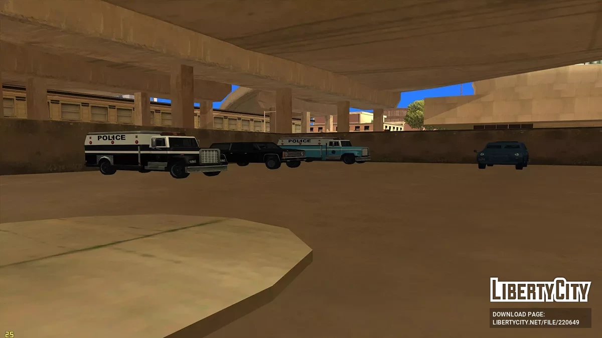 Автомобили в участках полиции / GTA San Andreas