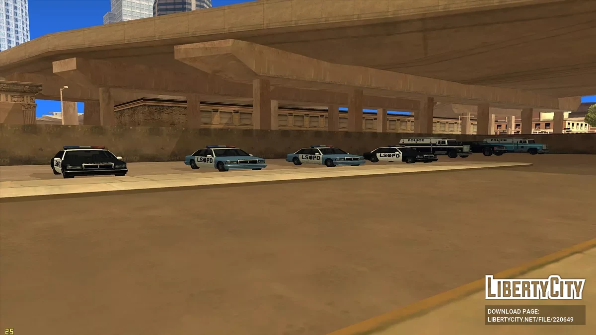 Автомобили в участках полиции / GTA San Andreas