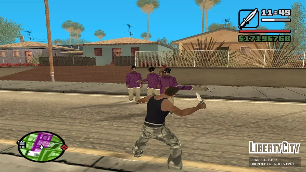 Метание ножа / GTA San Andreas
