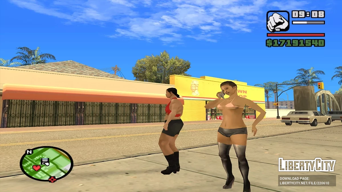 Пешеходы общаются по телефону / GTA San Andreas