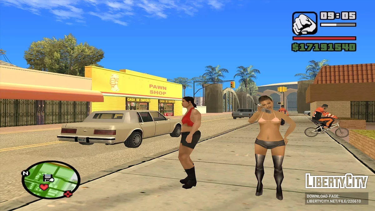 Пешеходы общаются по телефону / GTA San Andreas