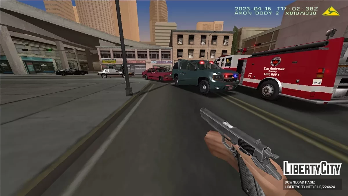 Реалистичная ватермарка нагрудной камеры AxonBody 2 / GTA San Andreas