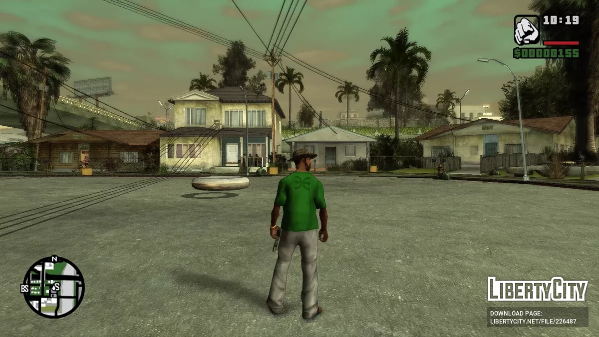 СиДжей оглядывается на прохожих и объекты / GTA San Andreas