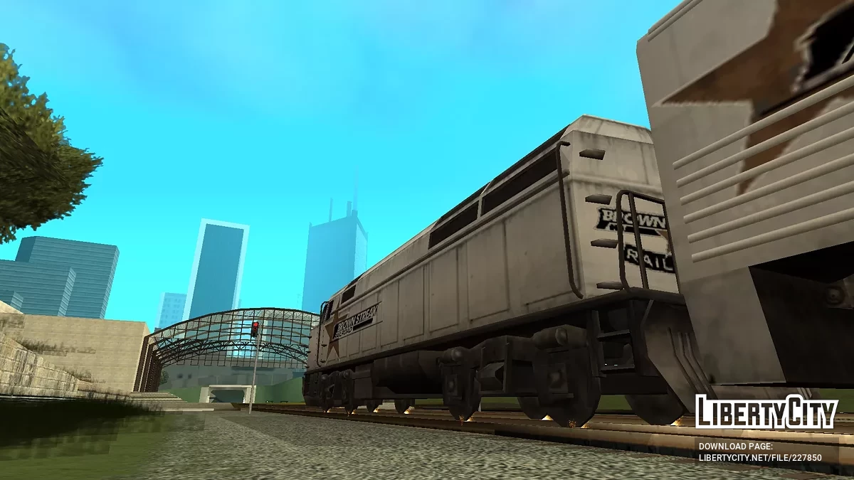 Искры во время торможения поезда Brown Streak / GTA San Andreas