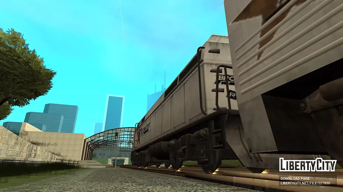 Искры во время торможения поезда Brown Streak / GTA San Andreas