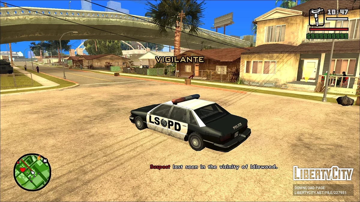 Никогда не быть в розыске при прохождении Vigilante (SA) / GTA San Andreas