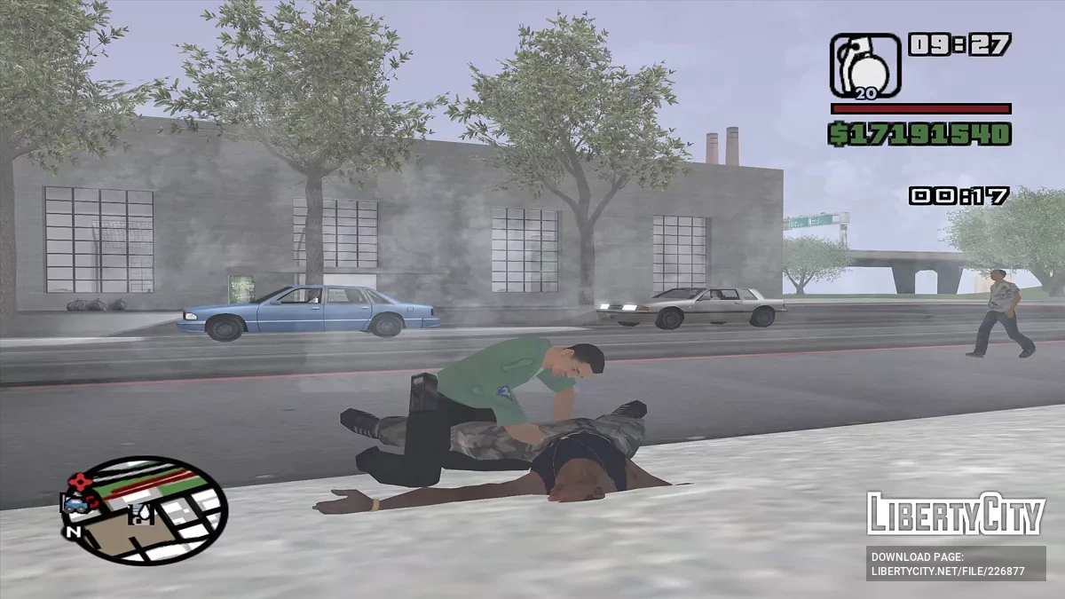 Скорая помощь откачивает Си-Джея / GTA San Andreas