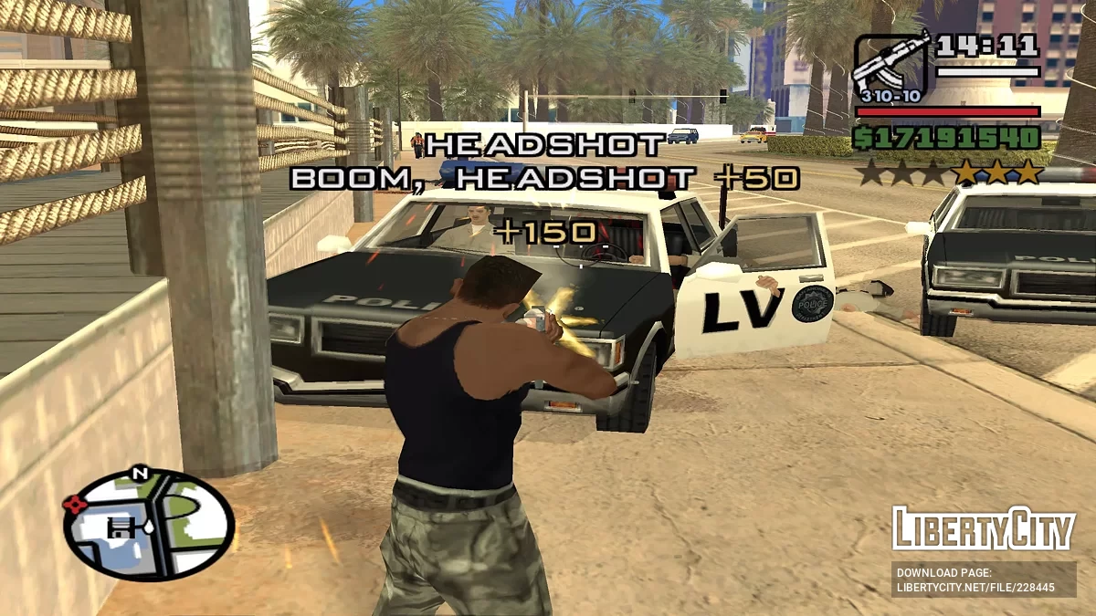 Очки при попадании / GTA San Andreas