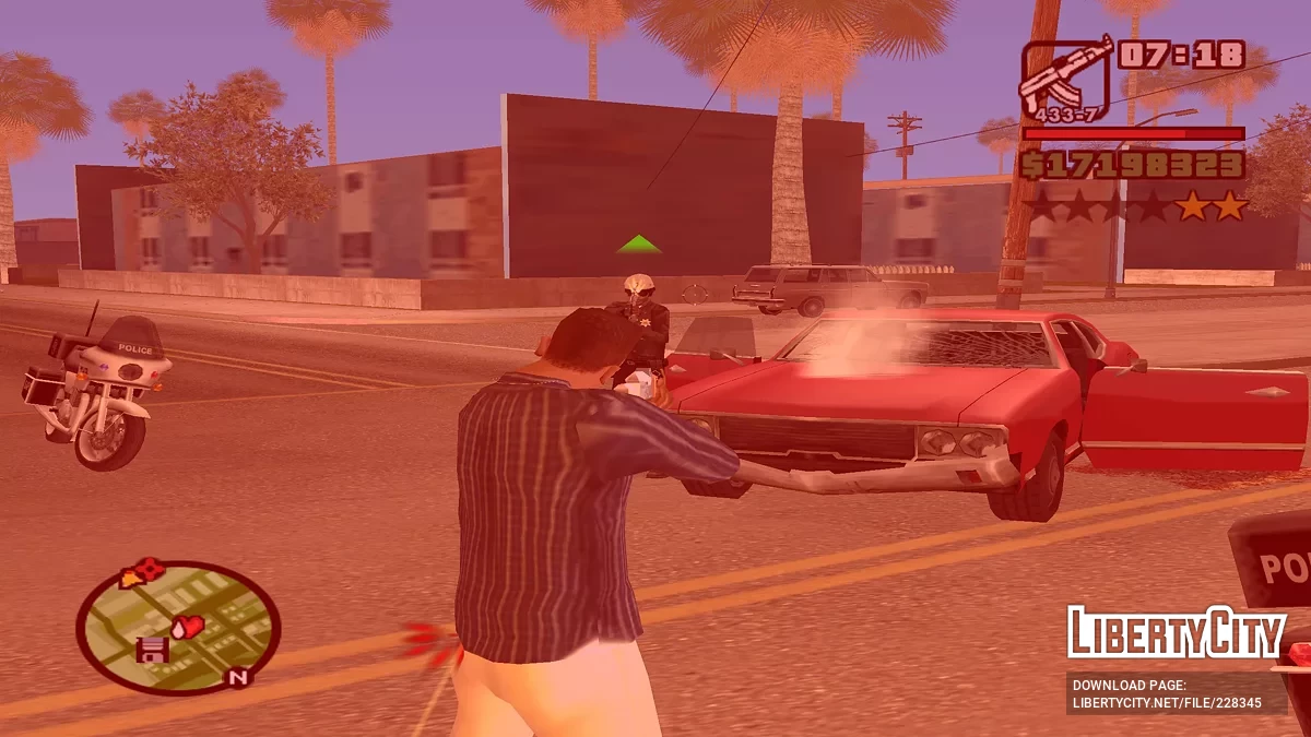 Эффекты при уроне на экране / GTA San Andreas