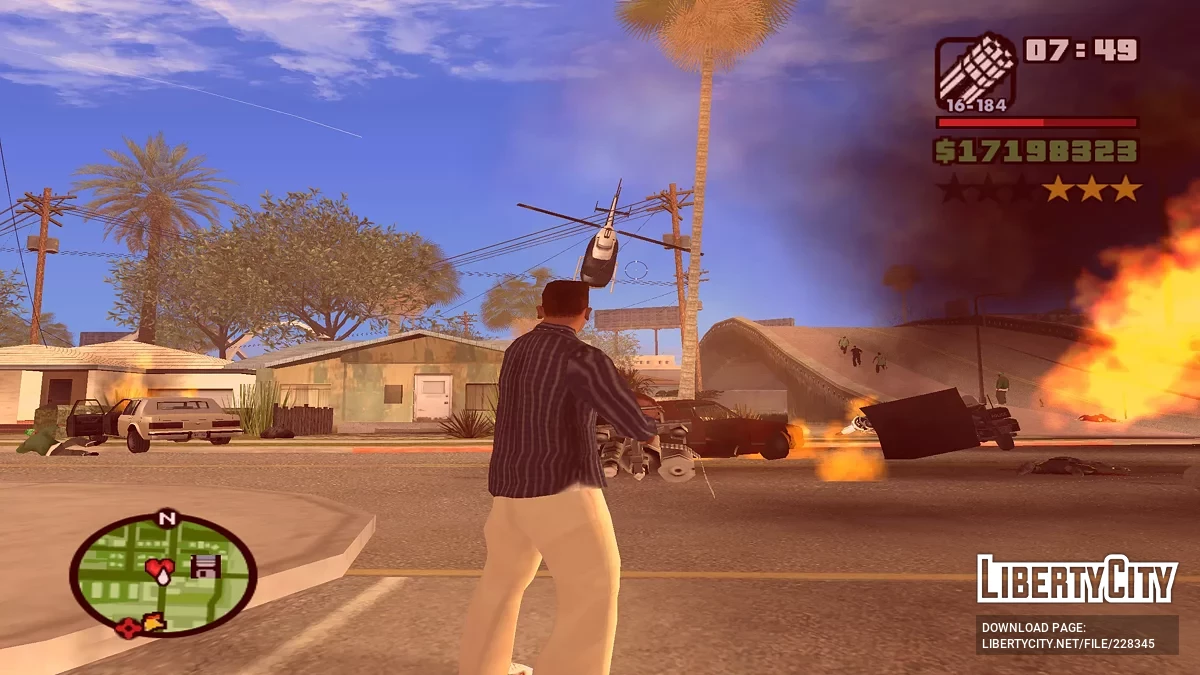 Эффекты при уроне на экране / GTA San Andreas