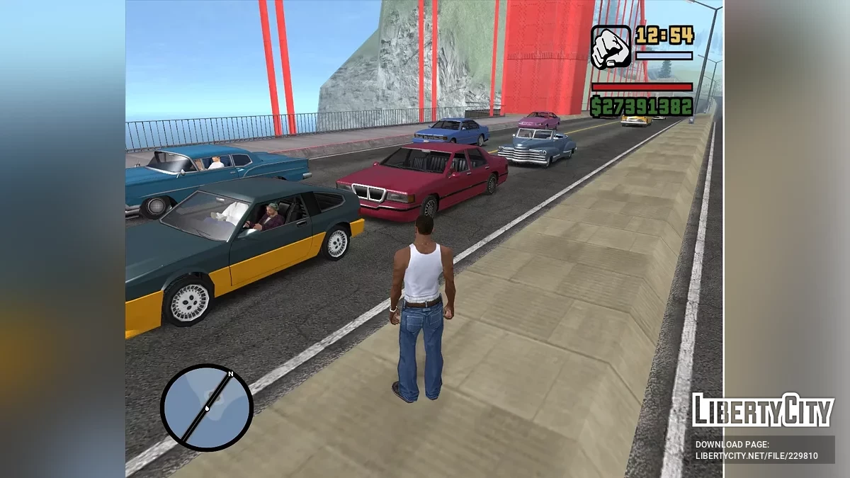 Рандомные цвета для авто на дороге / GTA San Andreas