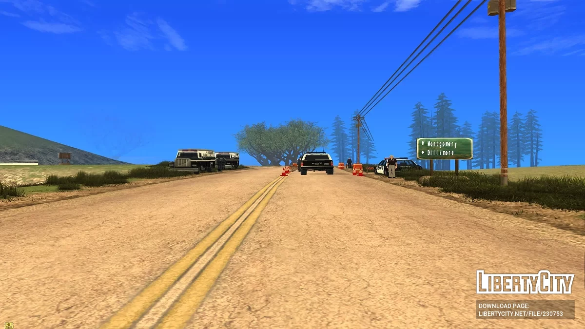 Досмотр на трассе с арестом / GTA San Andreas