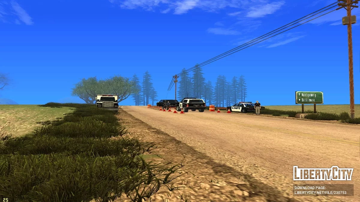 Досмотр на трассе с арестом / GTA San Andreas