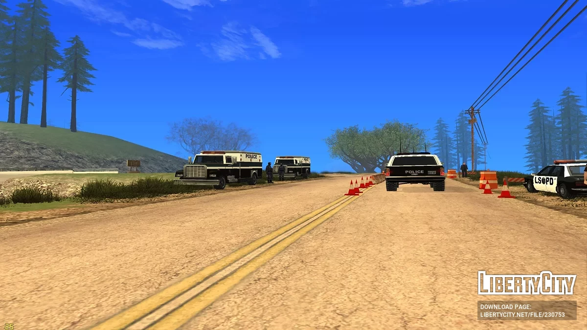 Досмотр на трассе с арестом / GTA San Andreas