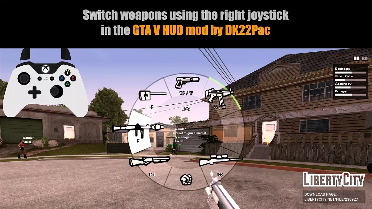 FixPack для мода от первого лица 3.0 (BoPoh) + HUD GTA V (DK22Pac) / GTA San Andreas