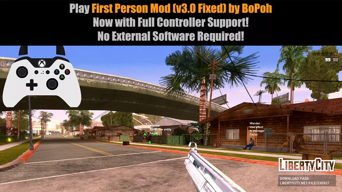 FixPack для мода от первого лица 3.0 (BoPoh) + HUD GTA V (DK22Pac) / GTA San Andreas