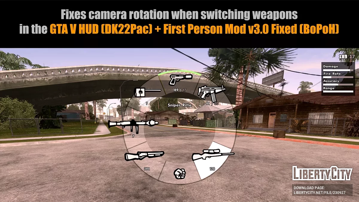FixPack для мода от первого лица 3.0 (BoPoh) + HUD GTA V (DK22Pac) / GTA San Andreas
