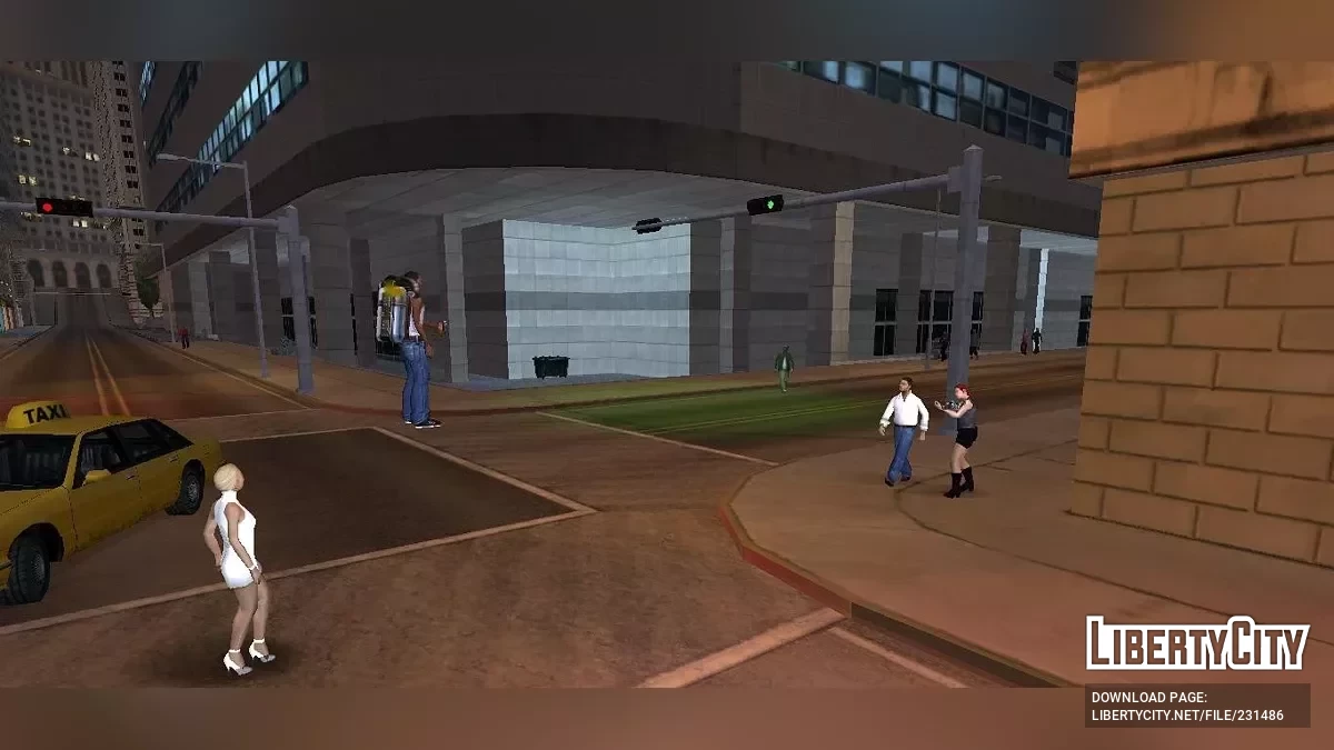 Реакция на Джетпак – Пешеходы взаимодействуют с CJ Джетпаком / GTA San Andreas