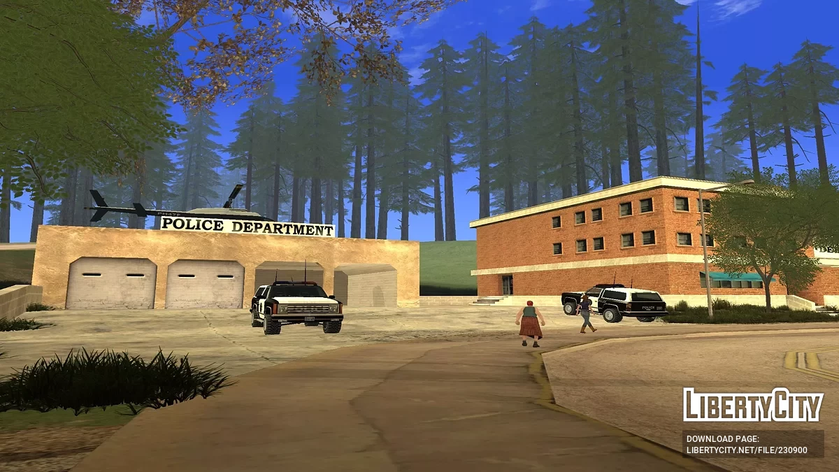 Служебные авто в участке Диллимор / GTA San Andreas