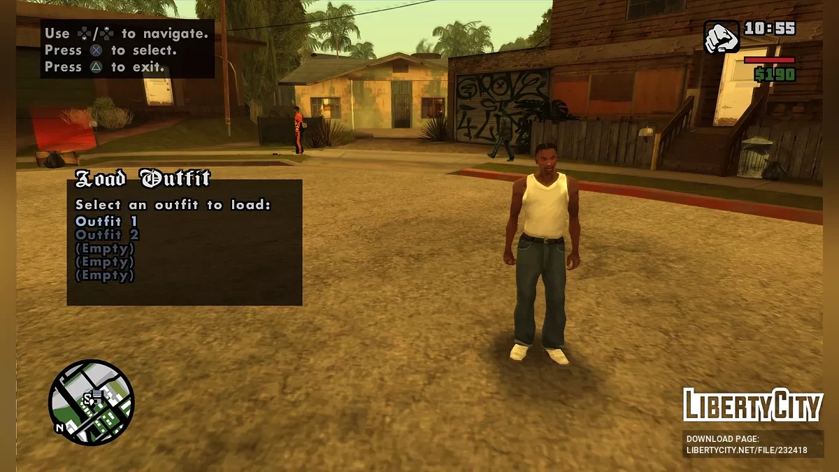 Outfit Menu (Outfit Inventory System) / GTA San Andreas