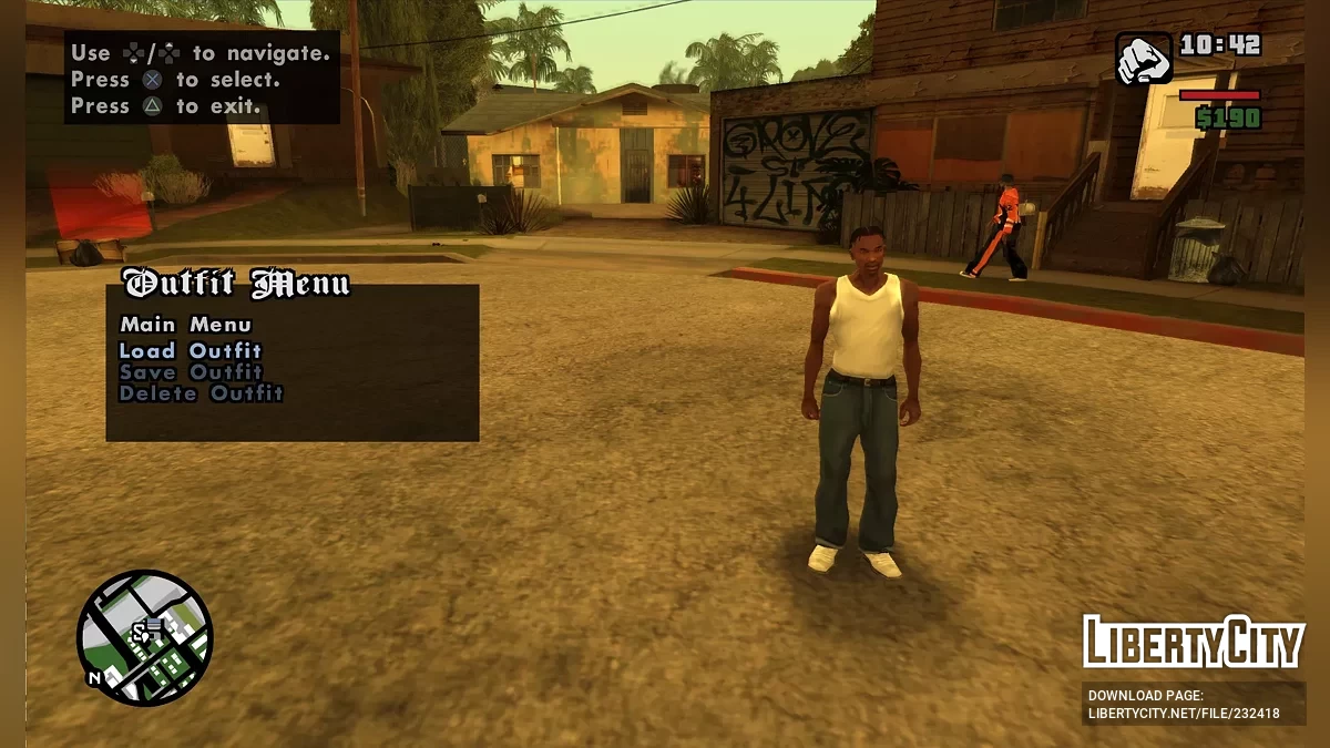 Outfit Menu (Outfit Inventory System) / GTA San Andreas