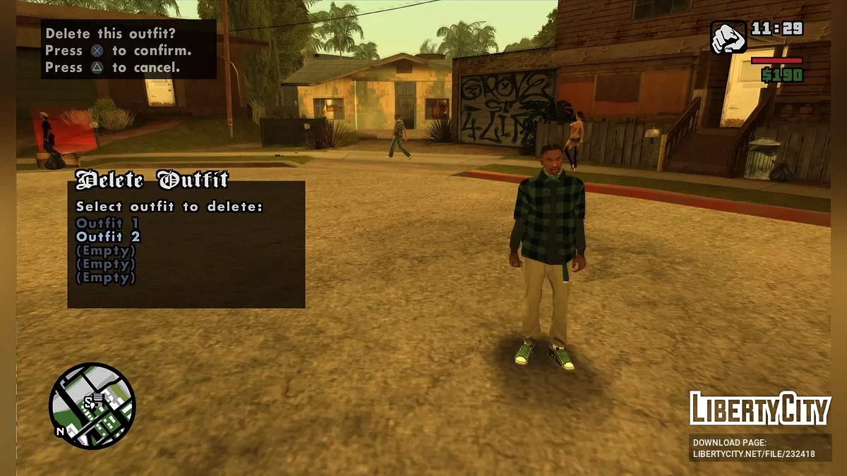 Outfit Menu (Outfit Inventory System) / GTA San Andreas