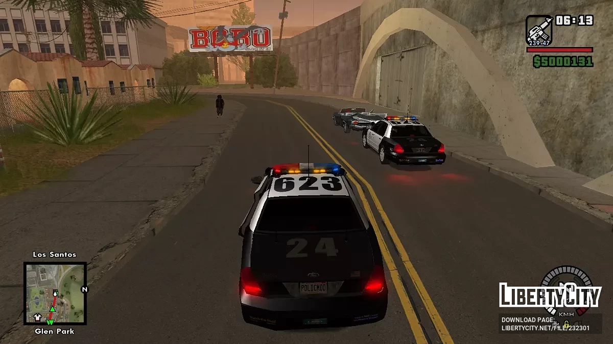 Мод Полиции v1.0.1 / GTA San Andreas