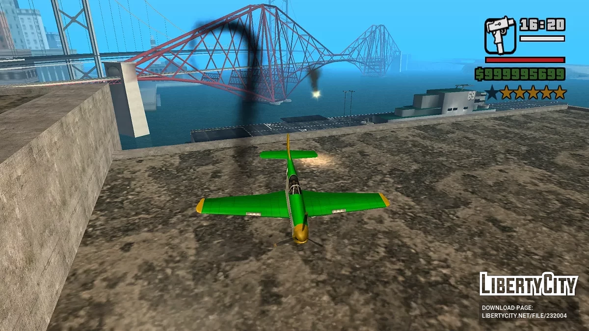 Работающий S.A.M. на авианосце / GTA San Andreas