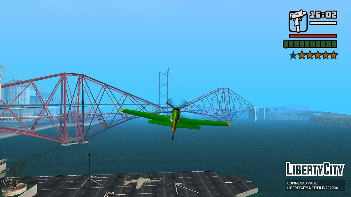 Работающий S.A.M. на авианосце / GTA San Andreas