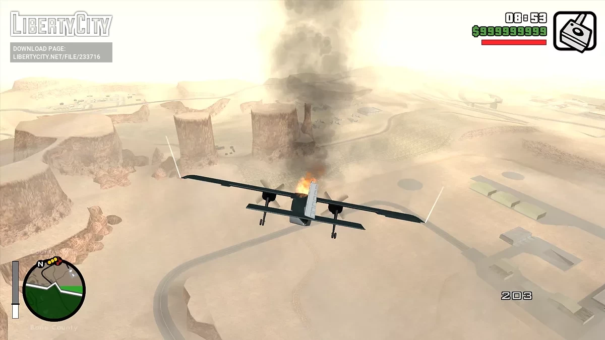 Реалистичная Авиакатастрофа / GTA San Andreas