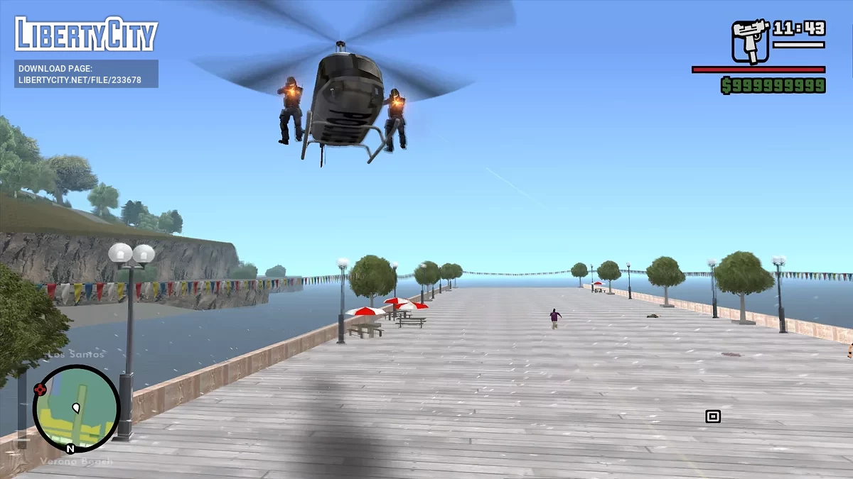 Вертолёт Полиции, преследующий банду / GTA San Andreas