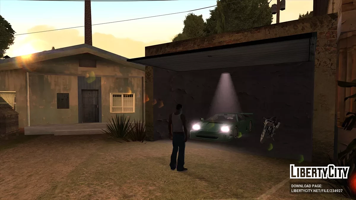 Выбор транспорта в гараже / GTA San Andreas