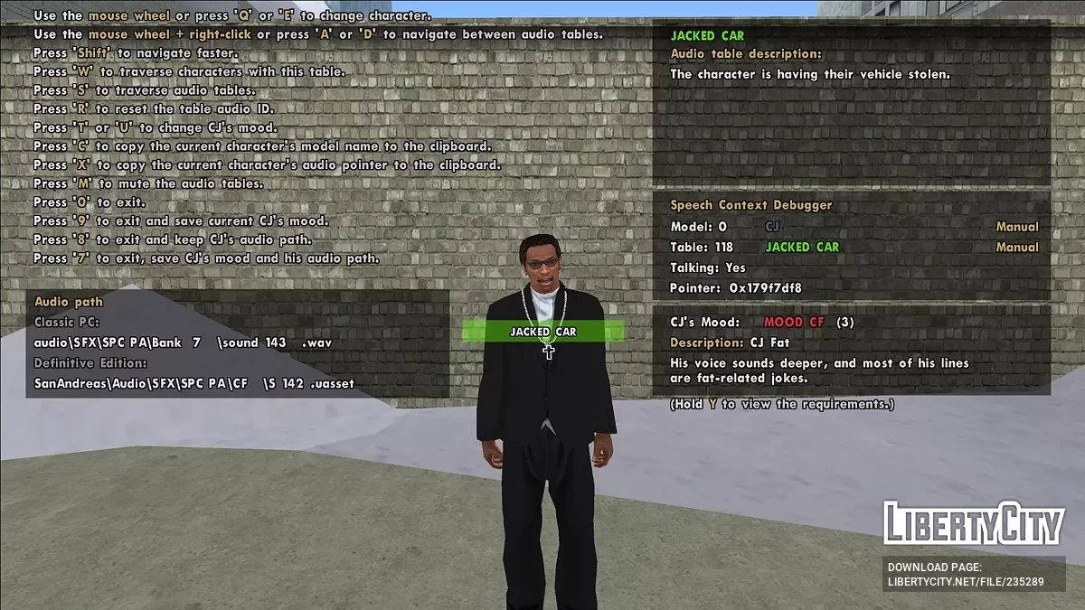 Отладчик контекста речи / GTA San Andreas