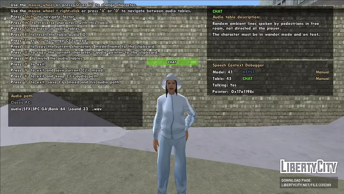 Отладчик контекста речи / GTA San Andreas