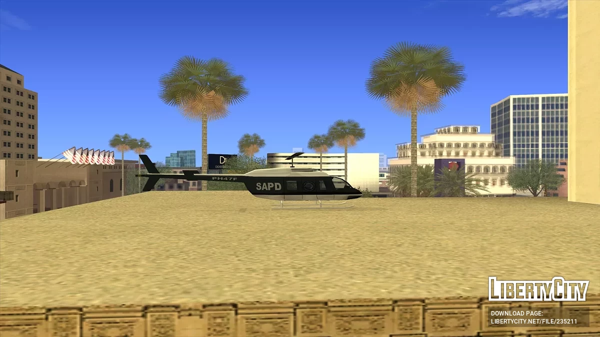 Вертолеты в департаментах полиции / GTA San Andreas