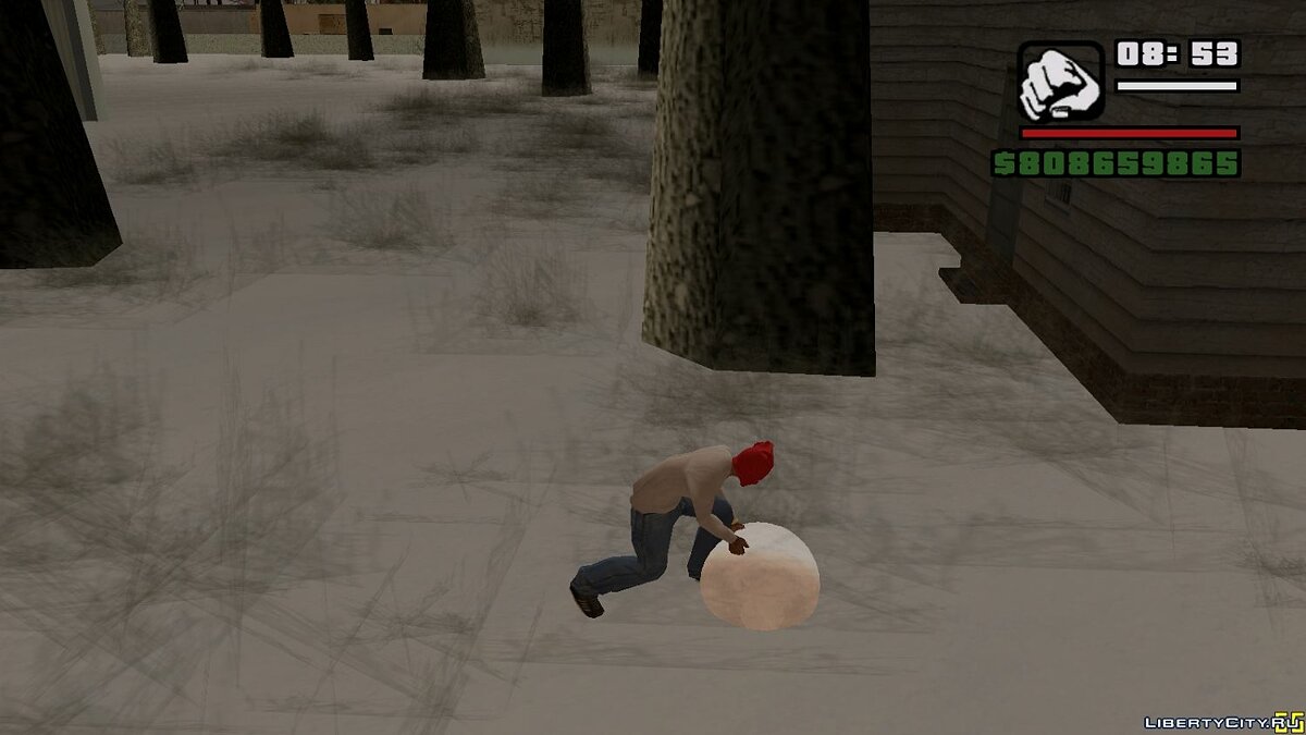 Слепить снеговика (sculp snowman для GTA) для GTA San Andreas - Картинка #5