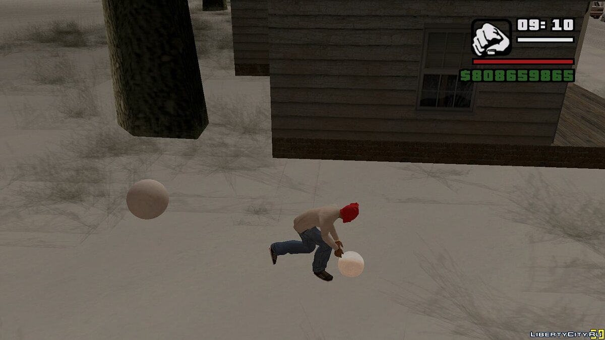 Слепить снеговика (sculp snowman для GTA) для GTA San Andreas - Картинка #6