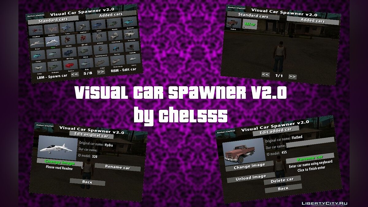 Visual Car Spawner v2.0 для GTA San Andreas - Картинка #1