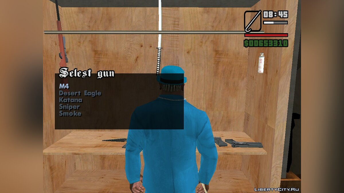 Шкаф с оружием в доме CJ для GTA San Andreas - Картинка #1
