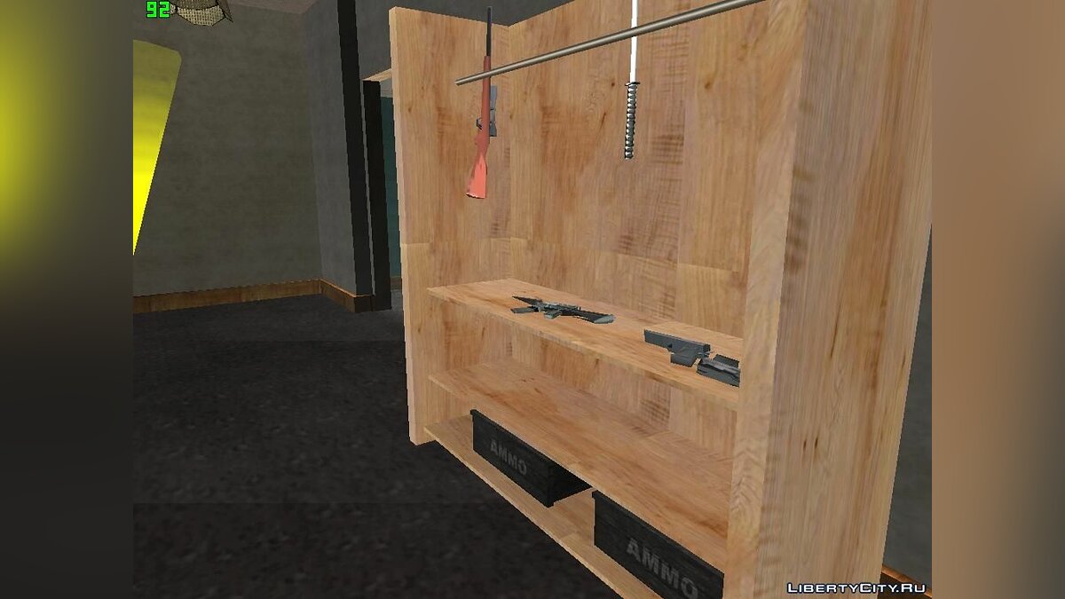Шкаф с оружием в доме CJ для GTA San Andreas - Картинка #3