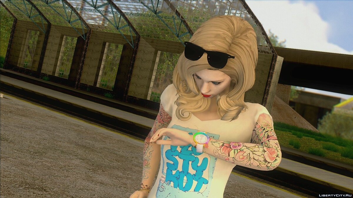 Gta san cleo mod. Леди Гага в GTA San Andreas. GTA sa Tattoo girl.