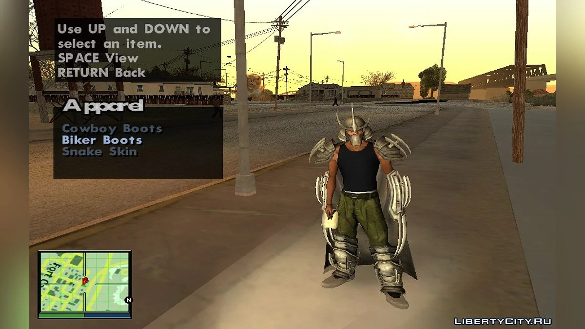 Одежда Шреддера из игры TMNT OotS / GTA San Andreas