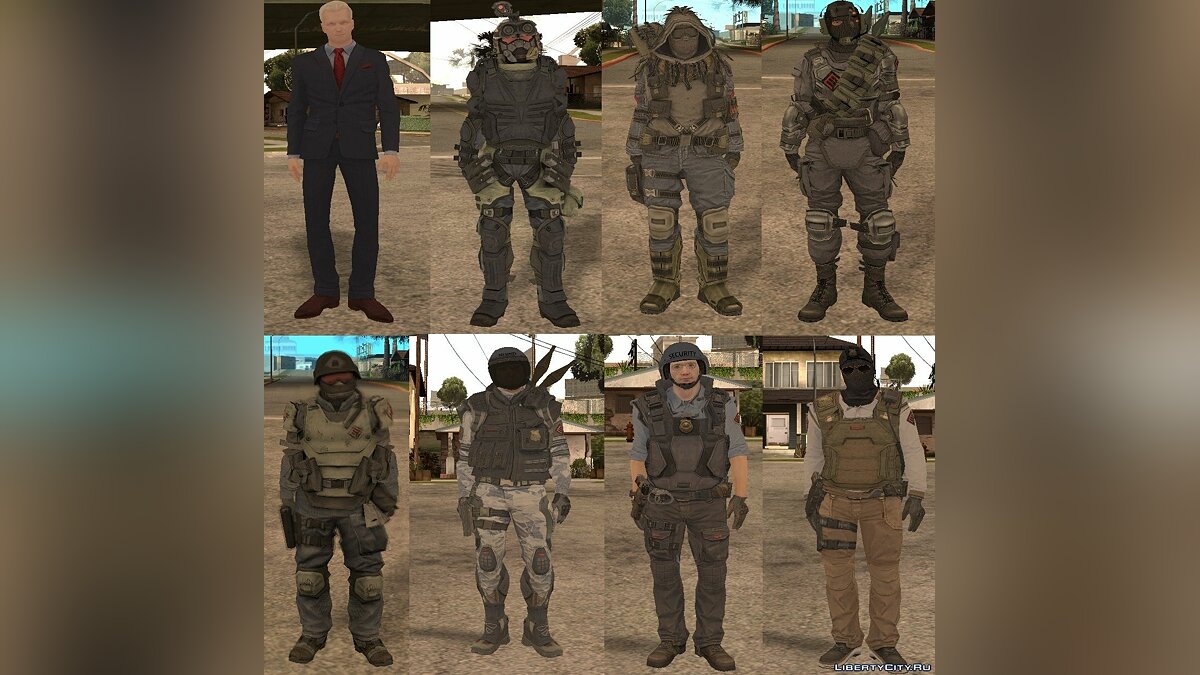 Скачать WarFace Skin PACK v3 для GTA San Andreas