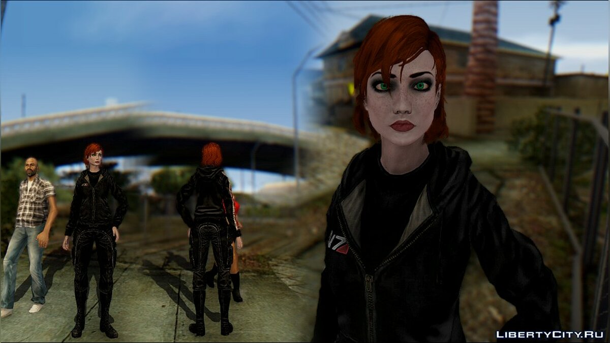 Скачать MASS EFFECT: Anna skin-pack для GTA San Andreas