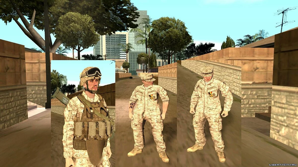 USMC Soldiers Marpat-Desert Pack / GTA San Andreas
